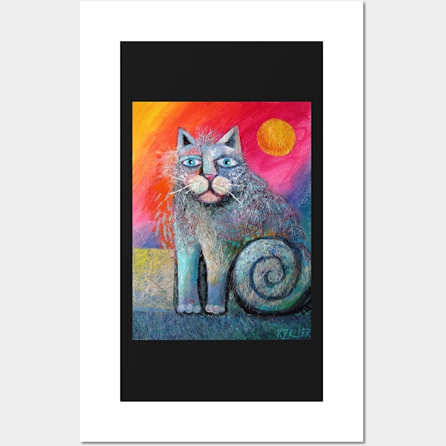 Scuffy cat larger Wall Art by karincharlotte